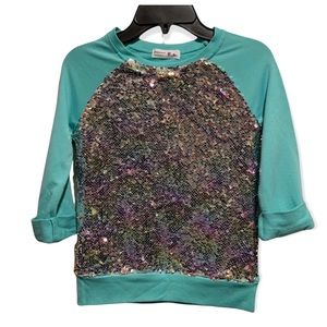 Beautees Big Girls Flip Sequin Top